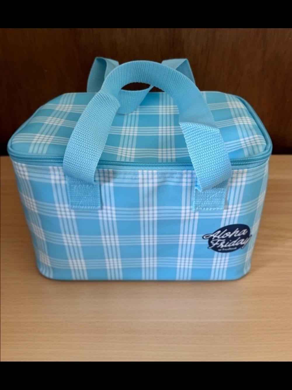 Hawaii Blue Palaka Aloha Friday Insulated Lunch Bag